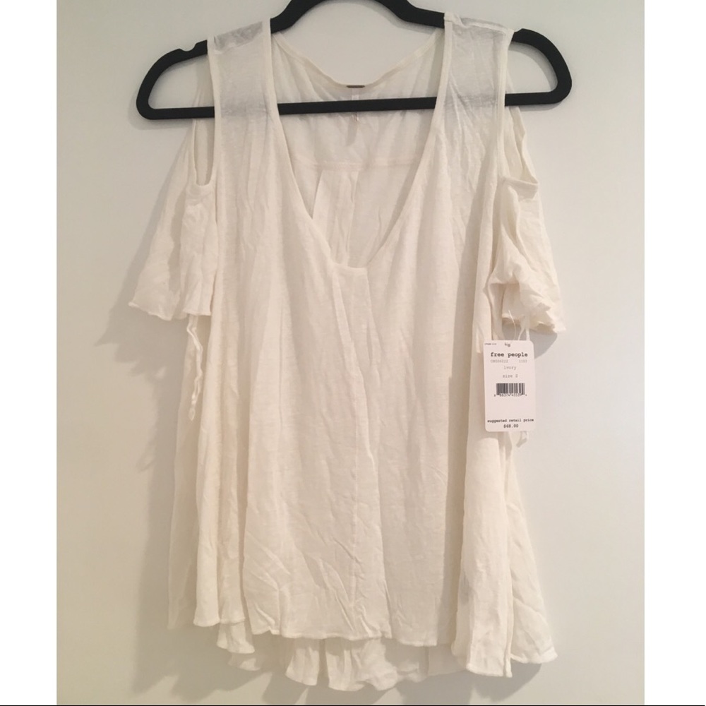 🎉NWT Free People cold shoulder top small - Picture 7 of 8